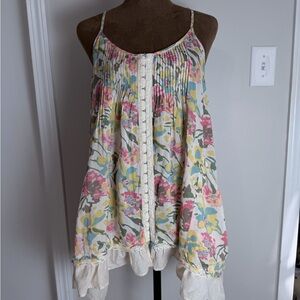 Free People Multicolor Floral Tunic